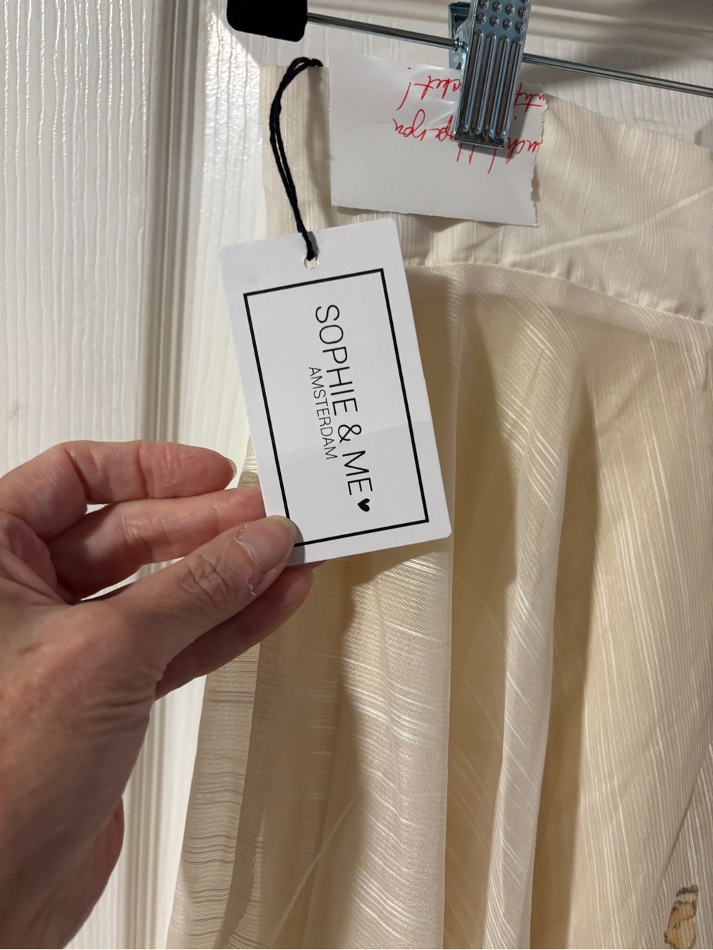 Sophie & Me Cream Maxi Skirt with Floral Border and Under Skirt (fits M) - Picture 4 of 10